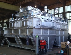 2 Ofengehäuse für 4 Induktoren, je ca 23t